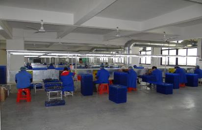 Automated assembly line in a modern manufacturing facility.