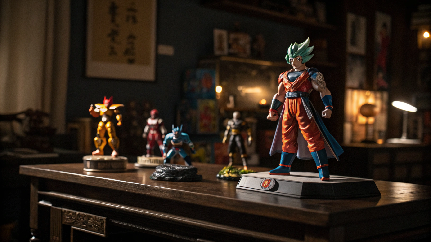 Custom display stands and interlocking bases for collectible figures