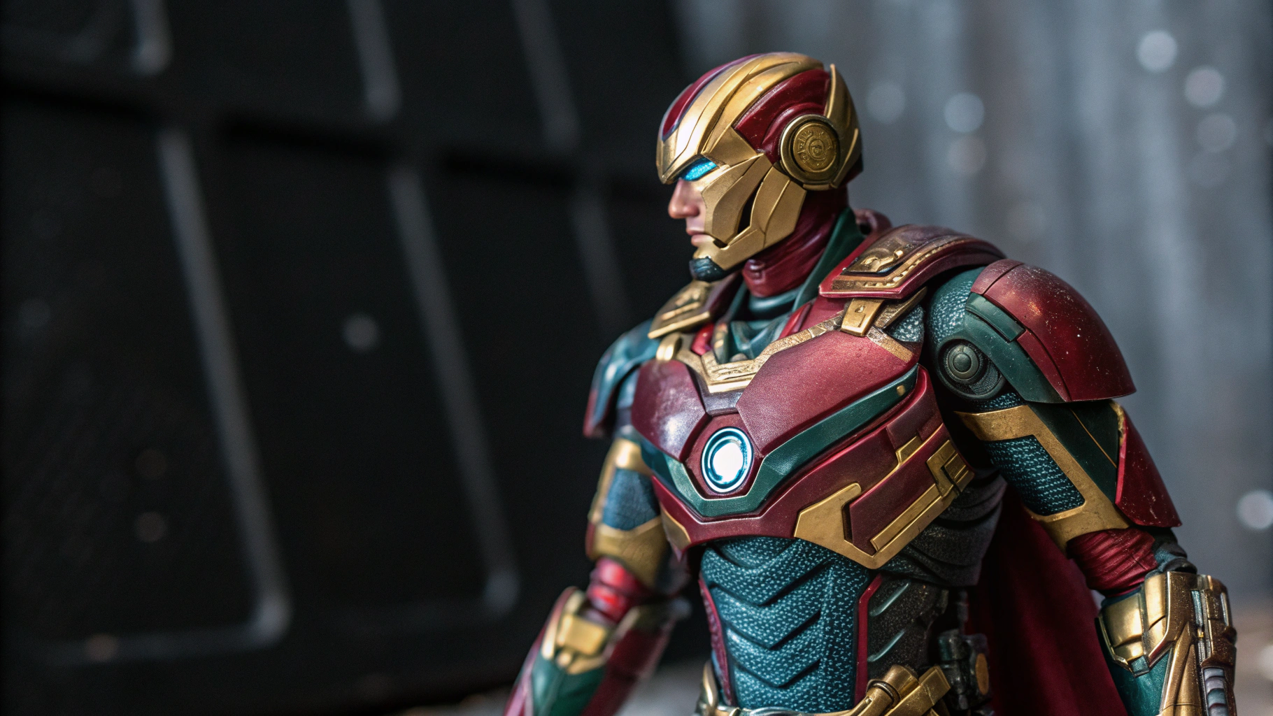 Detailed paint finish application on collectible figure
